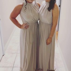 Size M Tan Bridesmaid Dress
